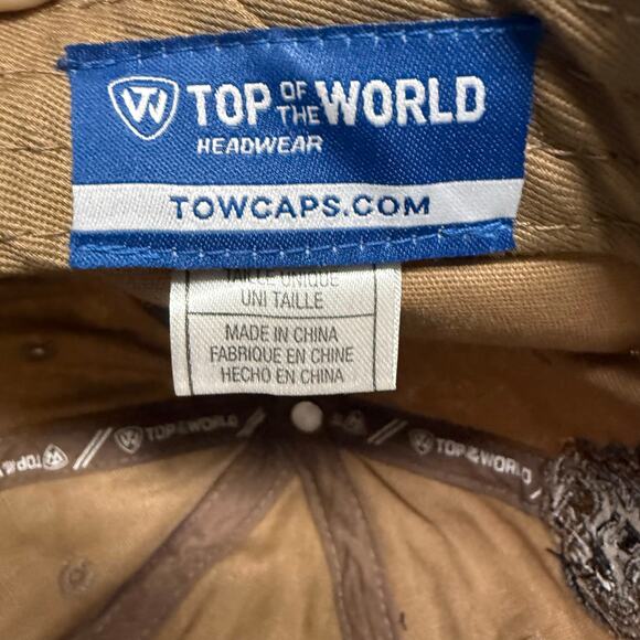 Top of the World UNC North Carolina Adjustable Baseball Cap Rameses Brown OS - Picture 9 of 9